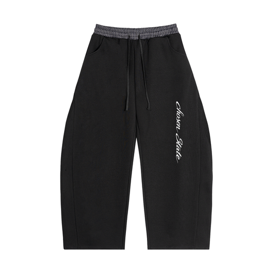 Plaid Waistband Barrel Sweatpants