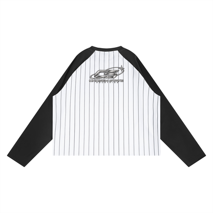 Unisex Striped Raglan Long Sleeve T-Shirt