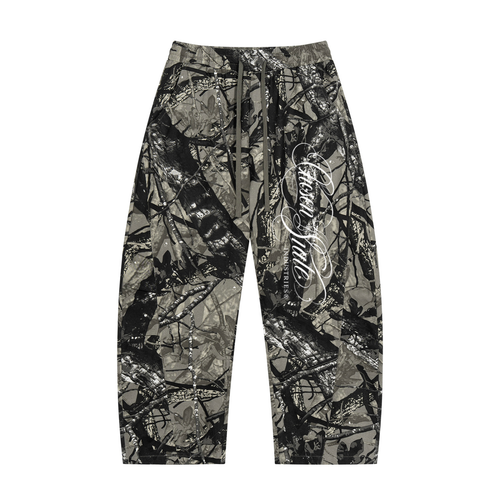 NYC Camo Barrel Leg Pants