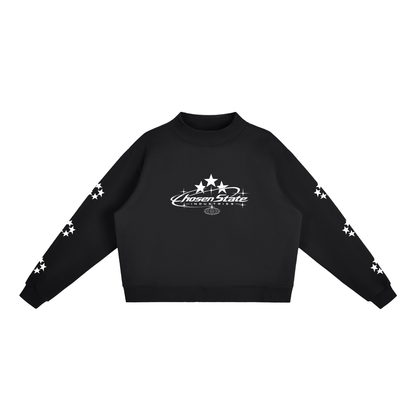 Essential Fleece Mock-Neck Crew Sweatshirt