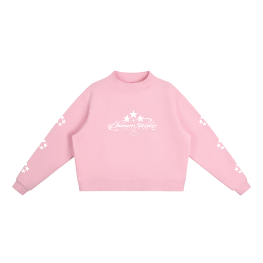 Essential Fleece Mock-Neck Crew Sweatshirt