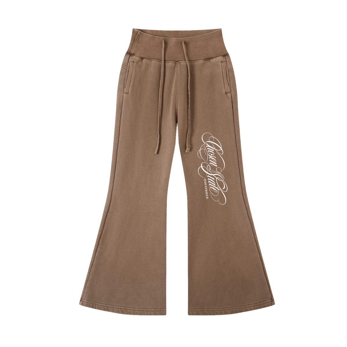 Vintage Washed Flared Fleece Pants