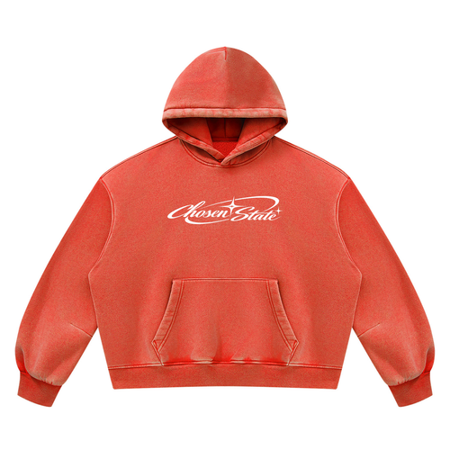 Unisex Vintage Wash Boxy Fleece Hoodie