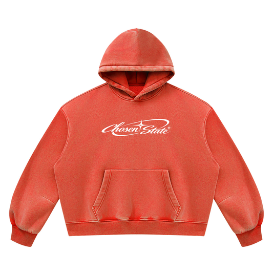 Unisex Vintage Wash Boxy Fleece Hoodie