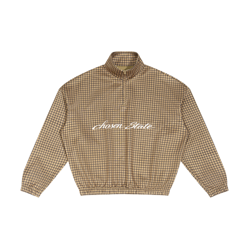 Unisex Plaid Quarter-Zip Sweatshirt