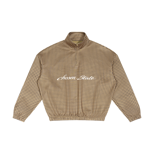 Unisex Plaid Quarter-Zip Sweatshirt
