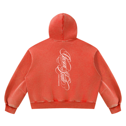 Unisex Vintage Wash Boxy Fleece Hoodie