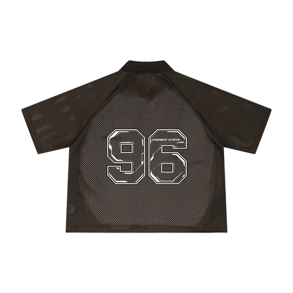 Unisex Striped Mesh Boxy Soccer Jersey