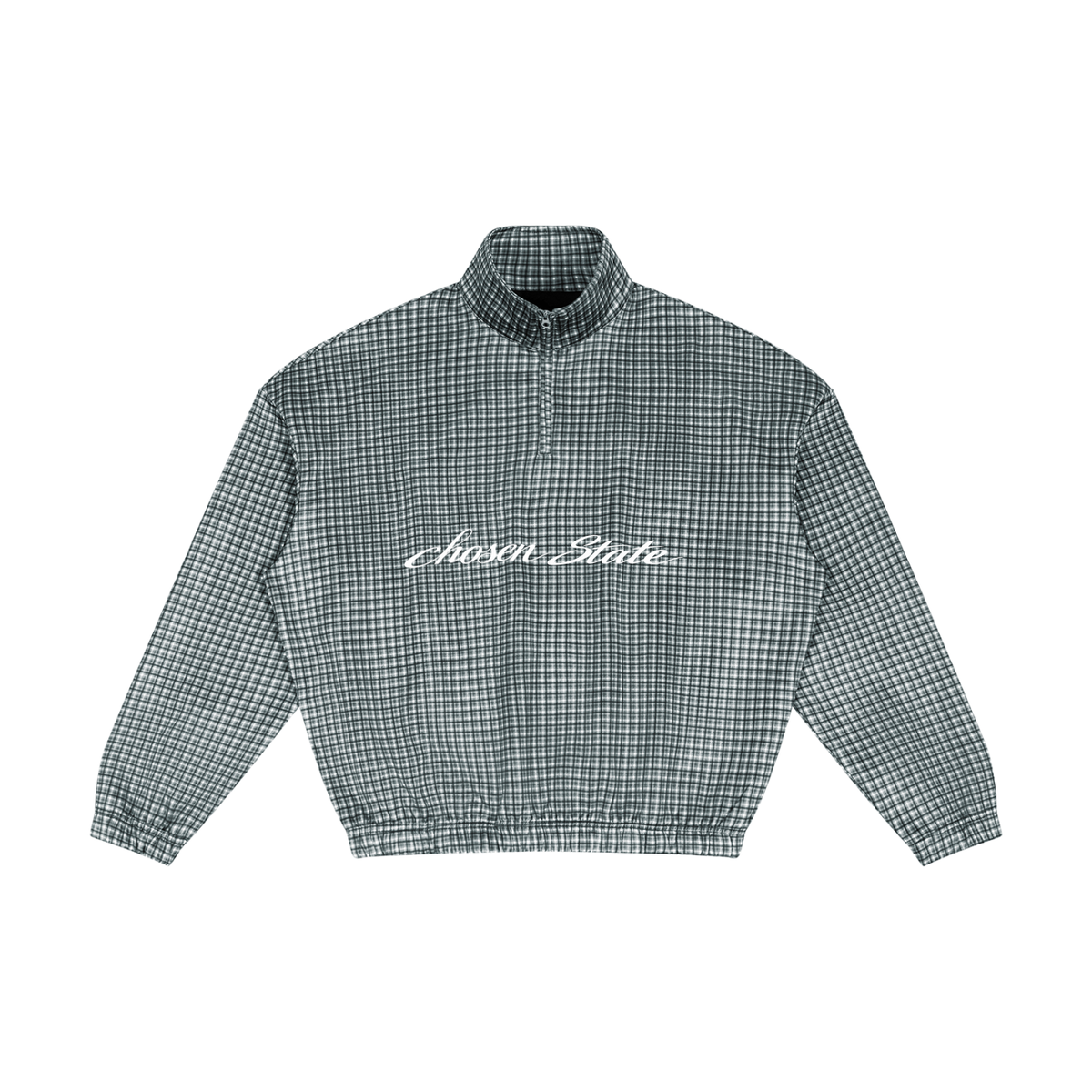 Unisex Plaid Quarter-Zip Sweatshirt