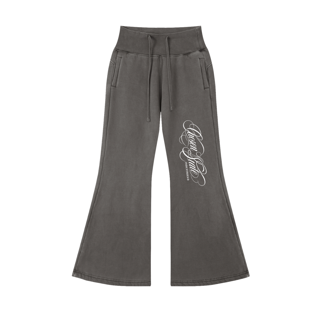 Vintage Washed Flared Fleece Pants